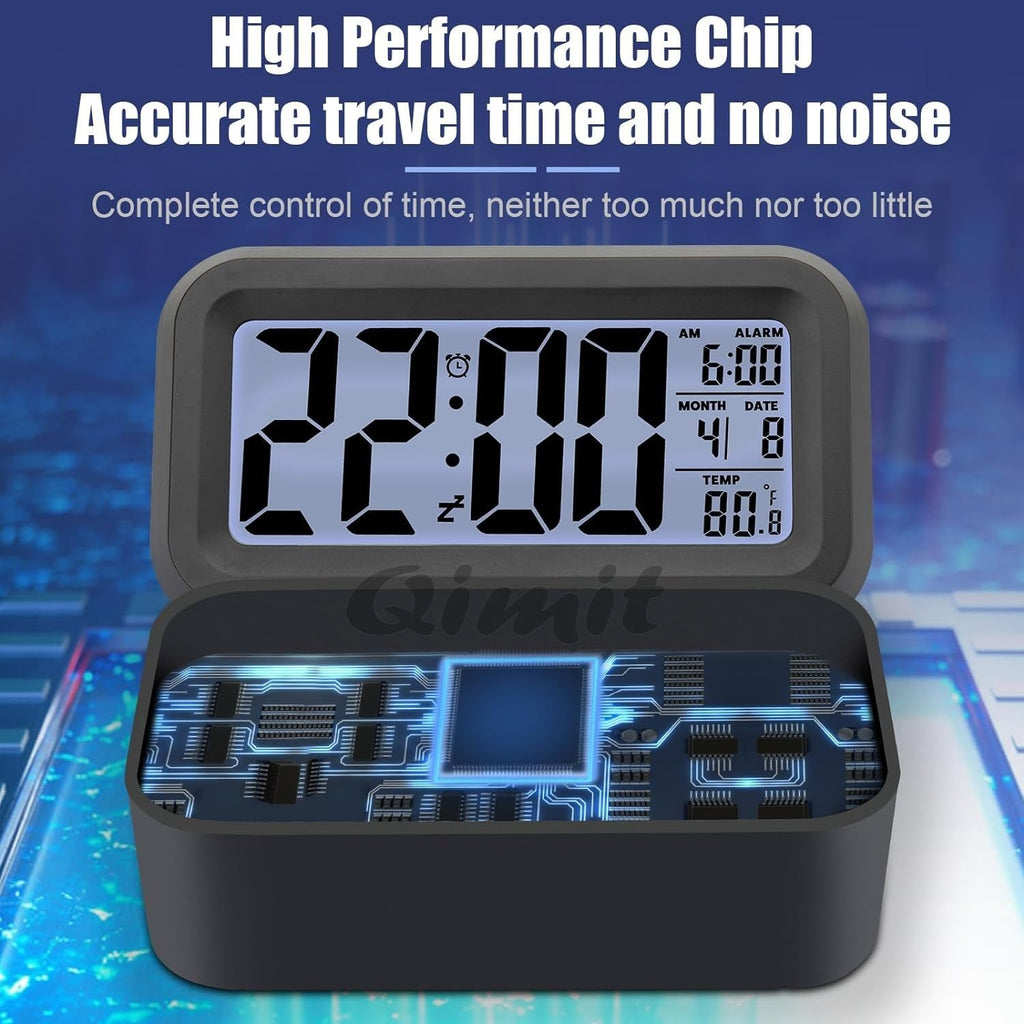 Lumix Digital Alarm Clock + Free Mobile Charging Stand