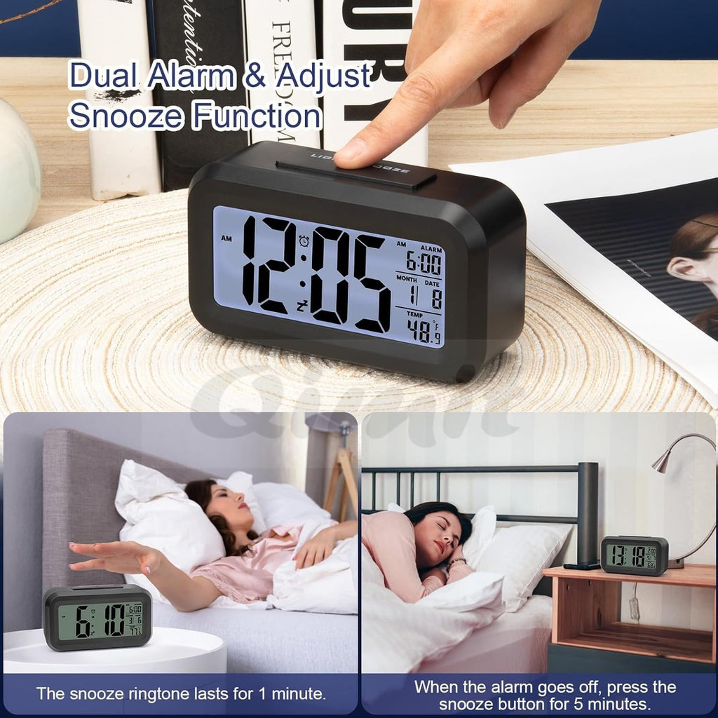 Lumix Digital Alarm Clock + Free Mobile Charging Stand